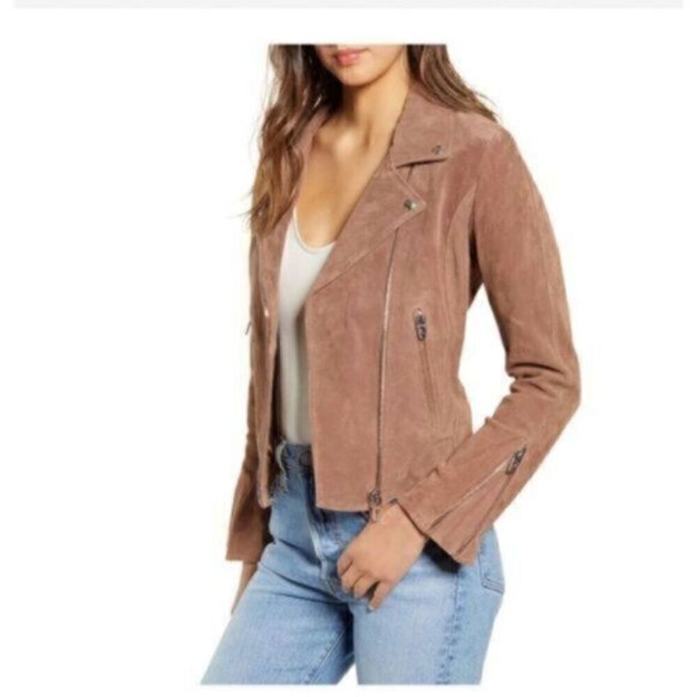 BlankNYC Tan Leather Moto Jacket Small NWT